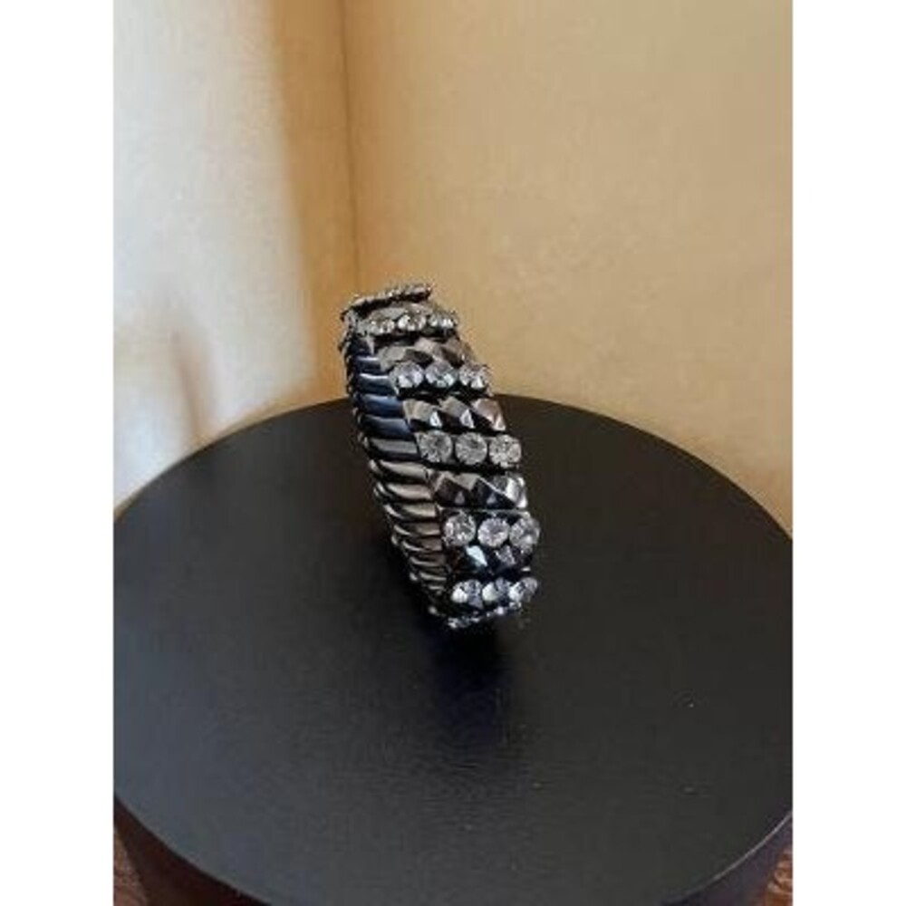 Vintage 3 Tier Expandable Rhinestone Bracelet
